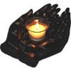 Palmist's Guide Black Chiromancy Hands Candle Holder