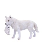 Winter Warmth Cuddling Wolf Puo Figurine