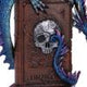 A Tale of Dragons Skull Book Figurine 22cm