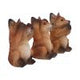 Three Wise Foxes Figurines 8.5cm
