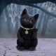 Metallicat Black Cat Throwing Rock Hand Sign