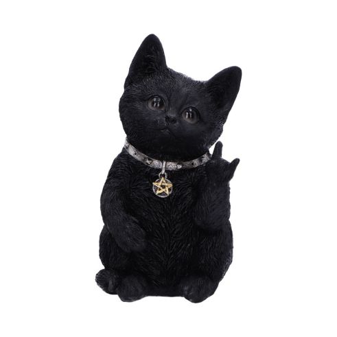Metallicat Black Cat Throwing Rock Hand Sign