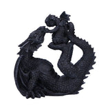 Black Drakaina and Dragonling Figurine
