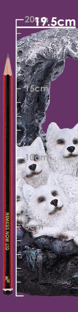 Moon Litter White Wolves Ornament