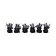 Cat Crusaders (Set of 6) – Fierce Warrior Cat figurines with Unique Poses
