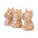 Three Wise Ginger Cats Figurines (Set of 3) – See No, Hear No , Speak No Cats
