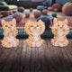 Three Wise Ginger Cats Figurines (Set of 3) – See No, Hear No , Speak No Cats