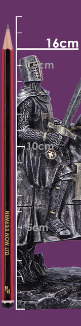 To Serve – Majestic Templar Knight Figurine on Horseback