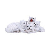 Winter Warmth Cuddling Wolf Puo Figurine