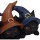Trio of Mischief Witches Cats Figurine