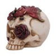 Rose Flame Decorative Skull With Sleeping Dragon