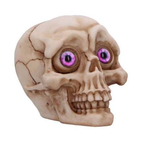 Eyes Wide Open (Pink) Decorative Resin Skull – billede 3