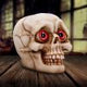 Eyes Wide Open (Red) Decorative Resin Skull