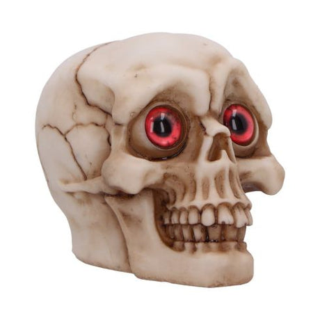 Eyes Wide Open (Red) Decorative Resin Skull – billede 3