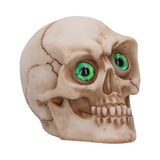 Eyes Wide Open (Green) Decorative Resin Skull