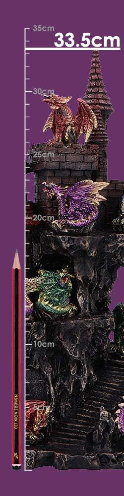 Dragon Castle Display Piece with LED light 25cm