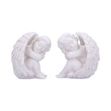 Set of 2 Sleeping Cherub Figurines 12.5cm