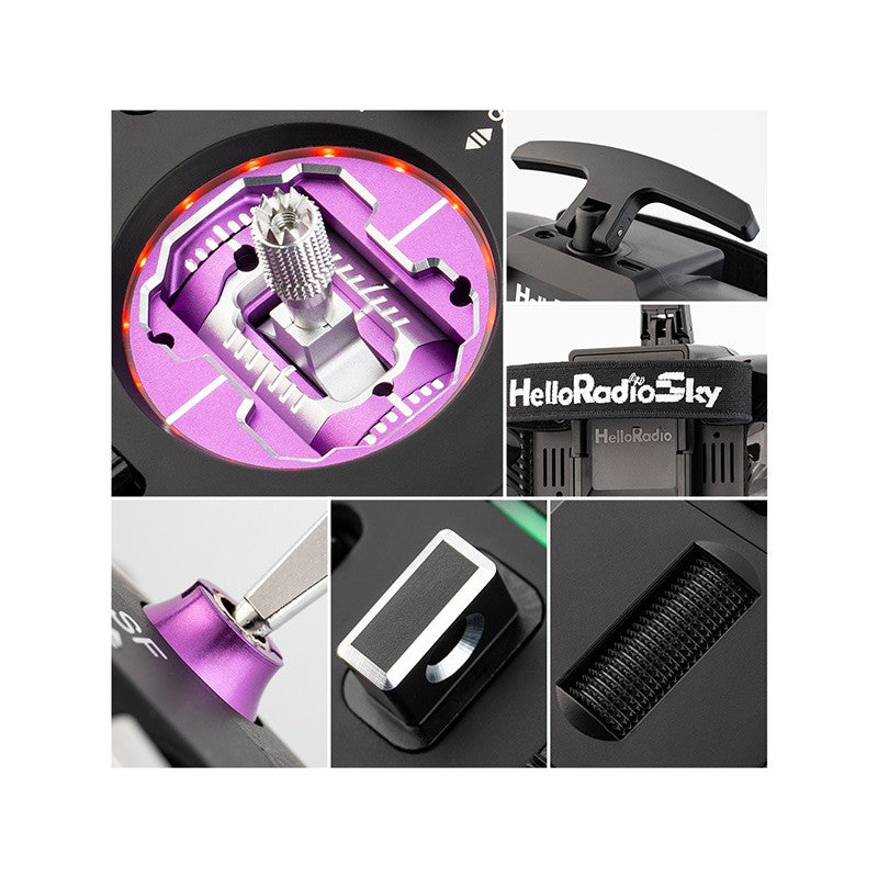 V14 MAX OLED 2,4GHz ELRS LBT Radio (Multimode - M2) - Black/Purple