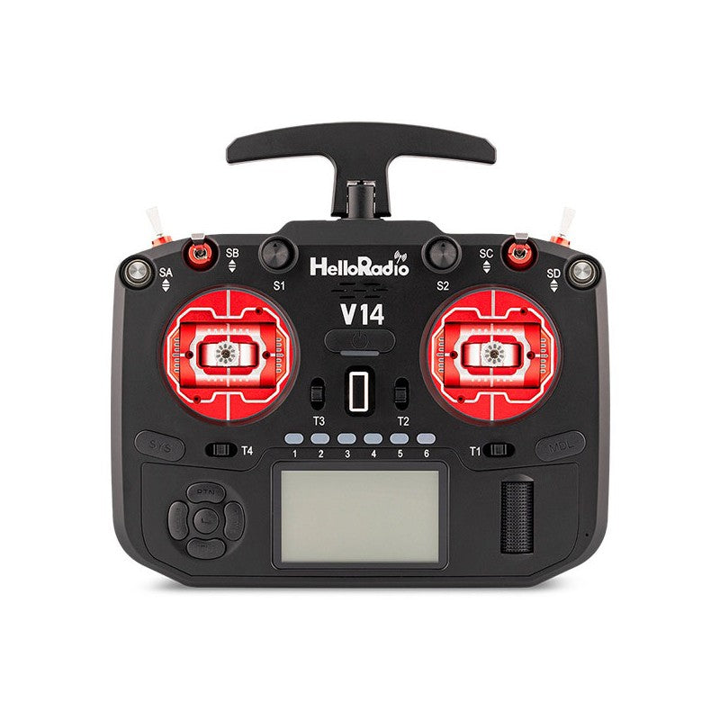 V14 MAX R9 OLED 2,4GHz ELRS LBT Radio (Multimode - M2) - Black/Red