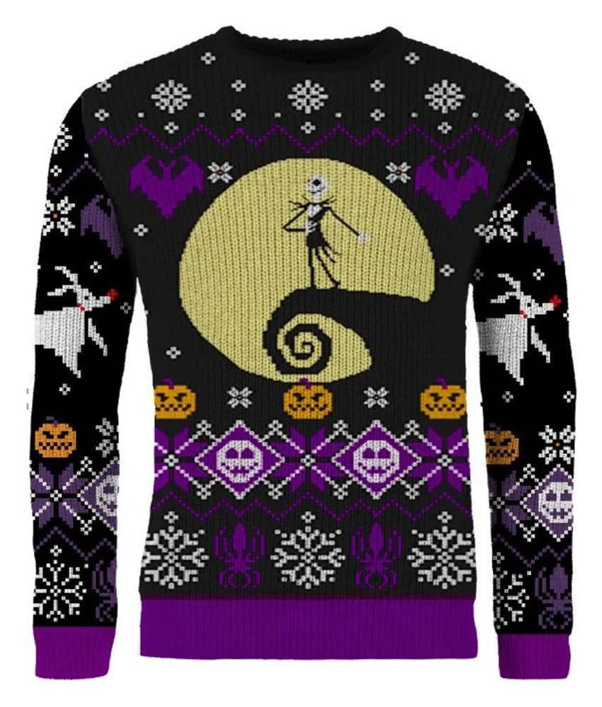 Nightmare Before Christmas Christmas Sweater 8-bit Size L