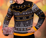 Batman Christmas Sweater Penguin Size L