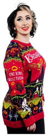 Lord Of The Rings Christmas Sweater One Sweater To Rule Them All Size XL