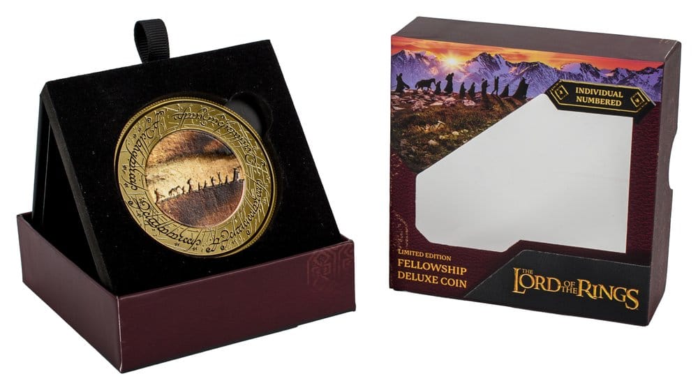 Lord of the Rings Coin with Display Stand The Fellowship