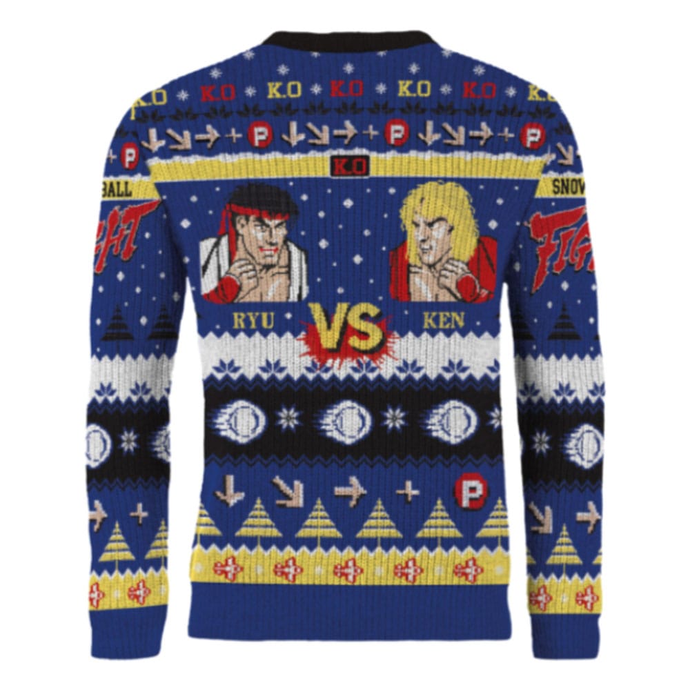 Street Fighter Christmas Sweater Ryu & Ken Size