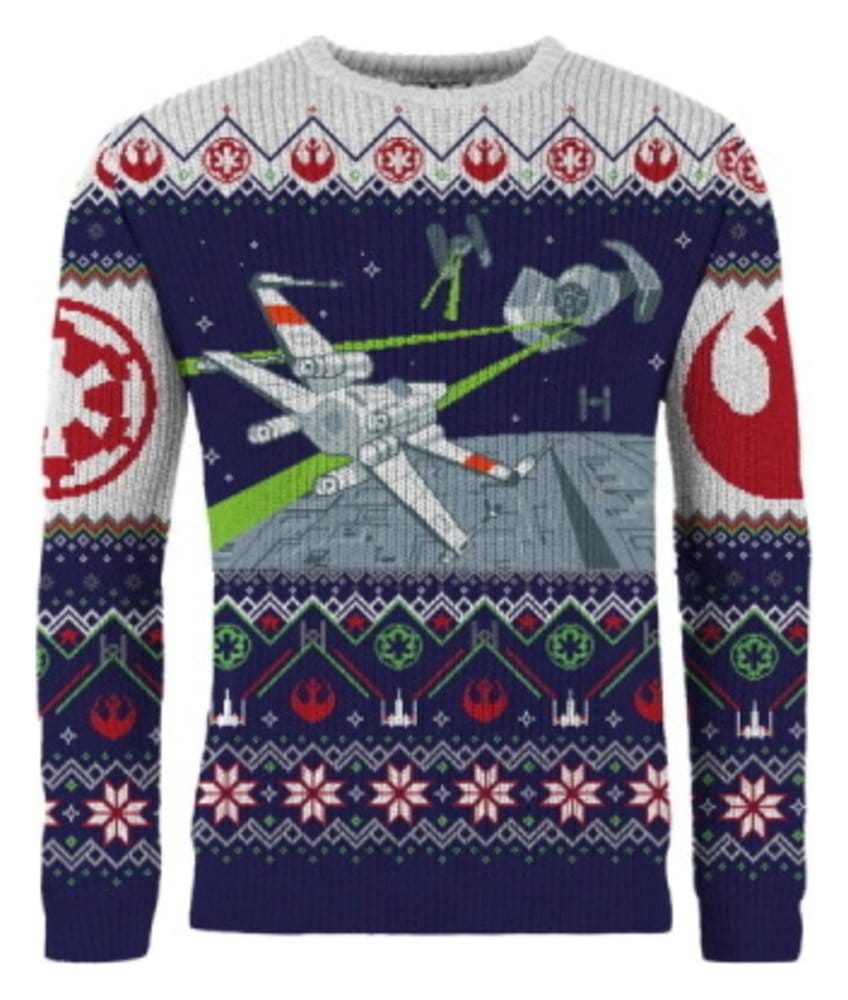 Star Wars Christmas Sweater X-Wing v TIE Fighter Size XXL