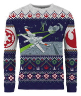 Star Wars Christmas Sweater X-Wing v TIE Fighter Size XS