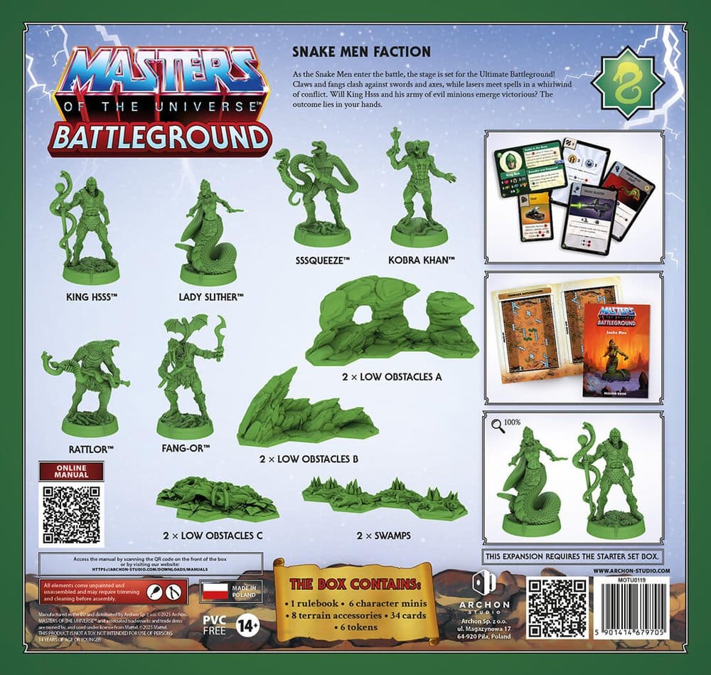 Masters of the Universe: Battleground Miniatures Game Wave 8: Snake Men Faction *Italian Version*