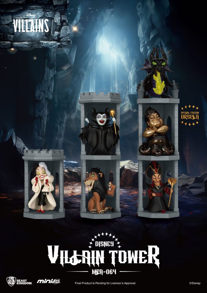 Disney Villains Mini Egg Attack Blind Box Figures Series Villain Tower 12 cm Assortment (6)