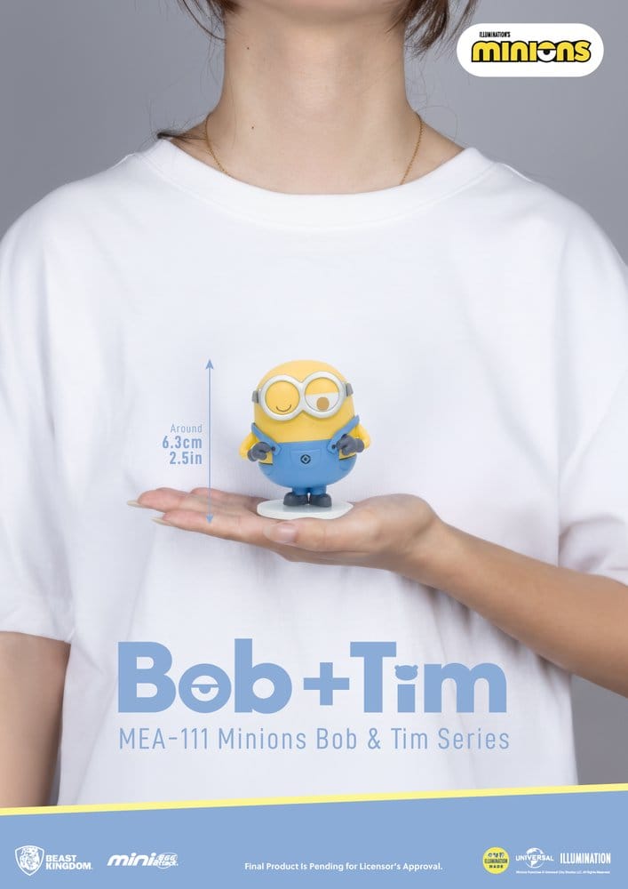 Minions Mini Egg Attack Blind Box Figures Minions bob & tim series 9 cm Assortment (6)