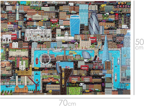 8-Bit Pixel Puzzle London Level 3 1000 Pieces