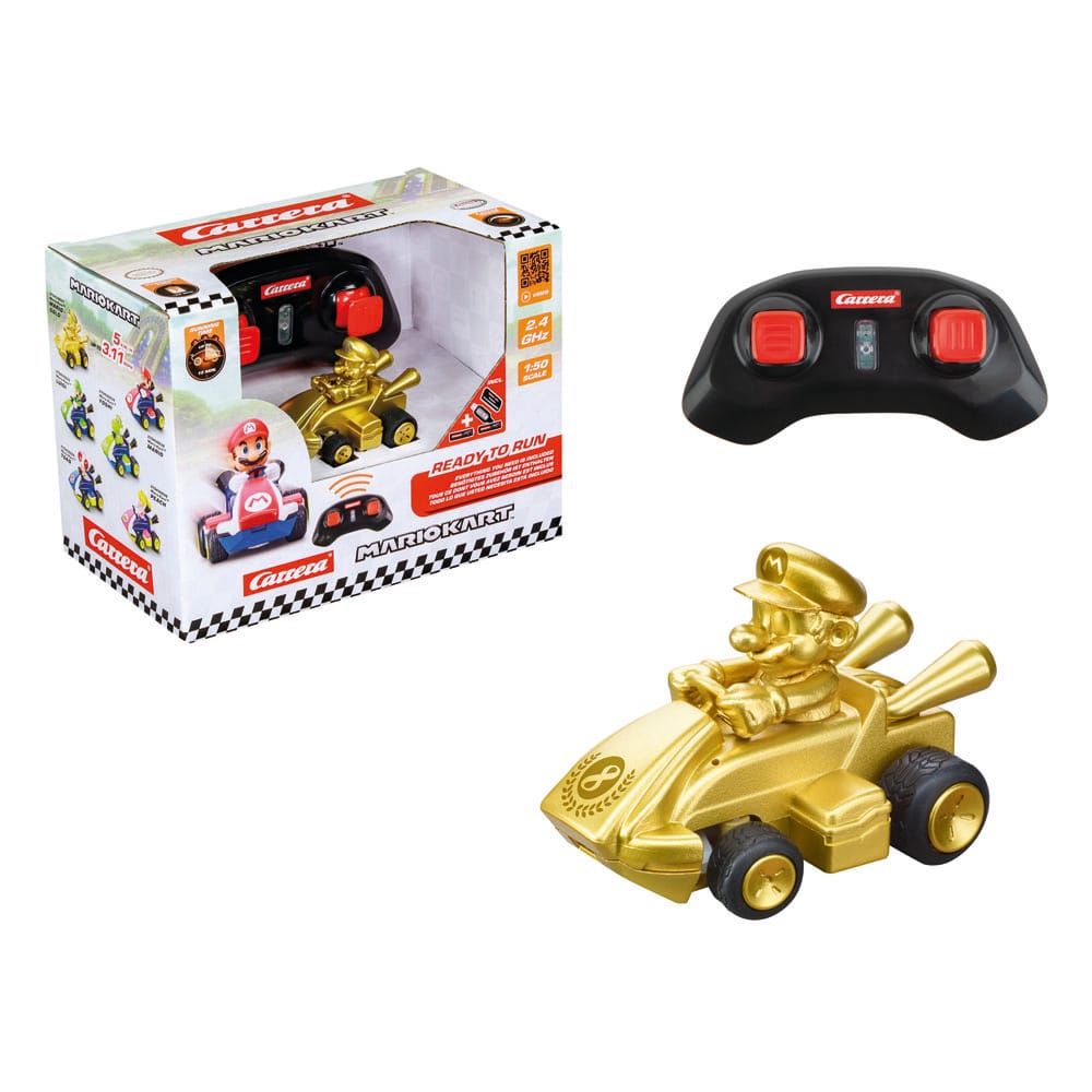 Super Mario Kart RC remote-controlled Car 1/50 2.4GHz Mini Mario Gold
