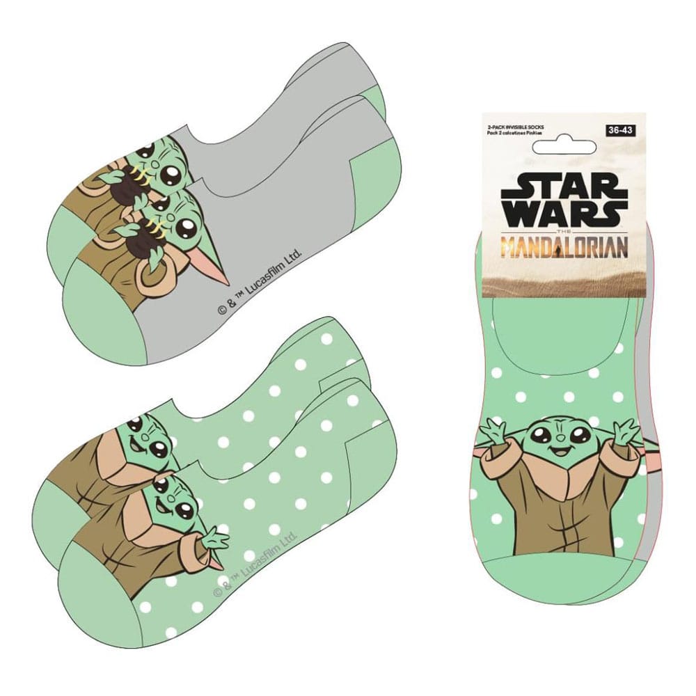 Star Wars: The Mandalorian no-show socks 2-packs 38-45
