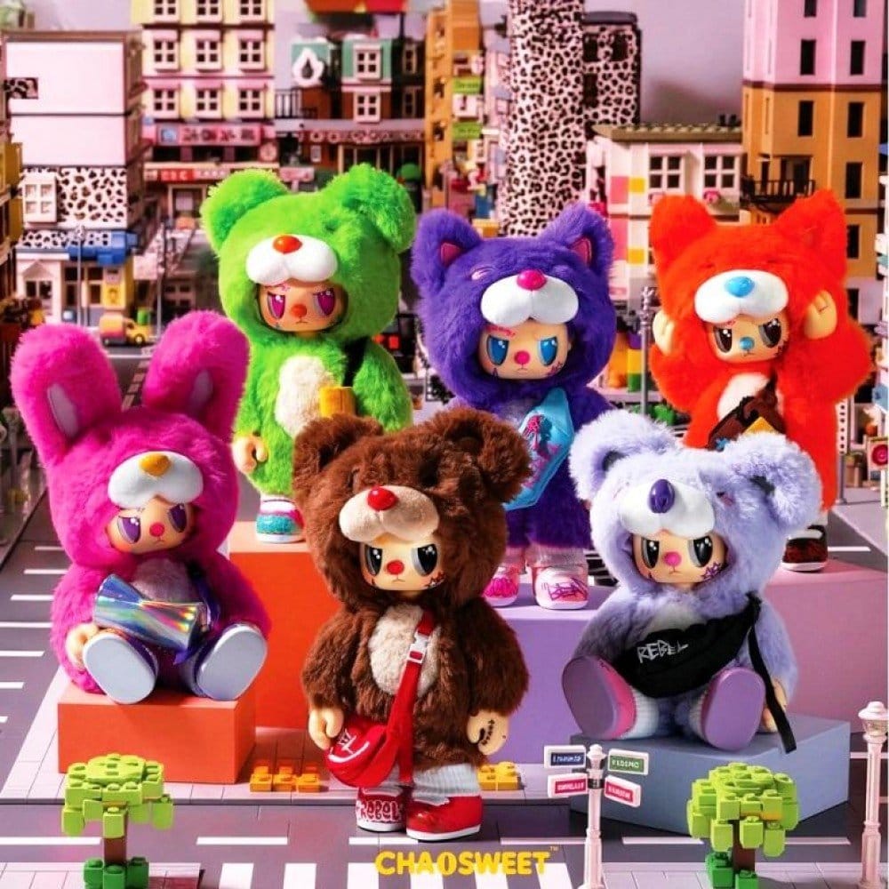 Rebel Bears Plush Action Figures Blind Box Movable Series Display 18 cm (6)