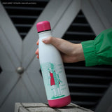 Squid Game Thermo Water Bottle Young-hee Blue & White Print