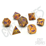 CritStones Metal Dice Set Shattered Sigils (7)
