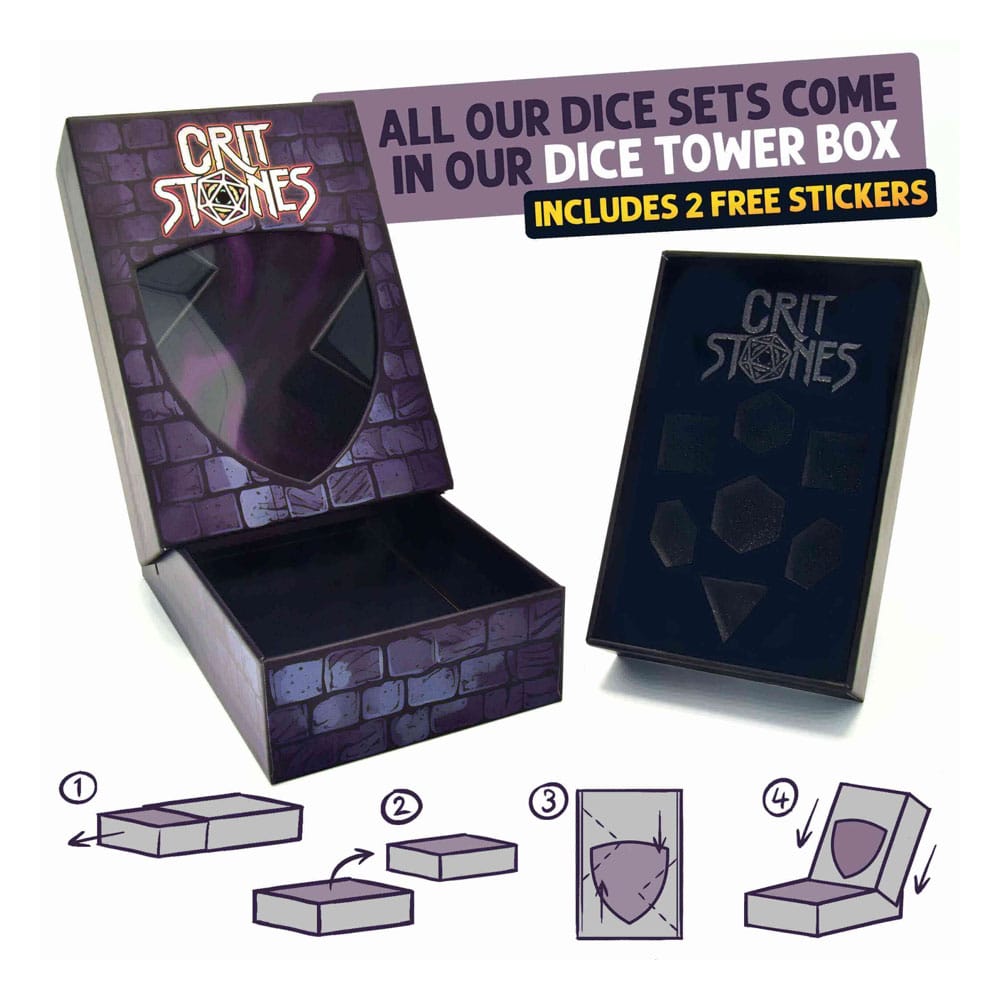 CritStones Metal Dice Set Sundered Spells (7)