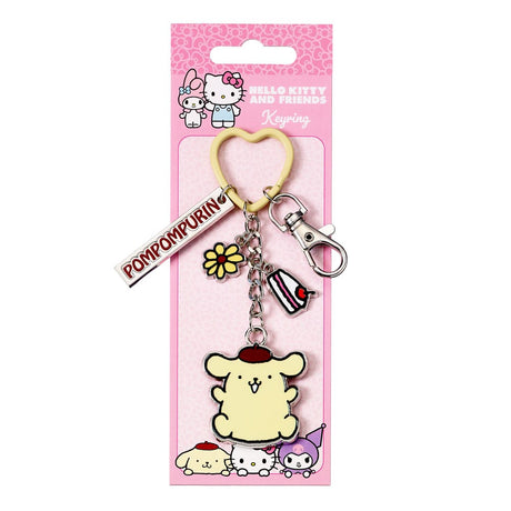 Hello Kitty Key Chain with Pompompurin Charms 15 cm