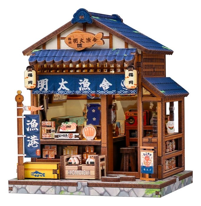Miniature House Model Kit Fukuoka Mentaiko Kitchen 11 x 9 cm