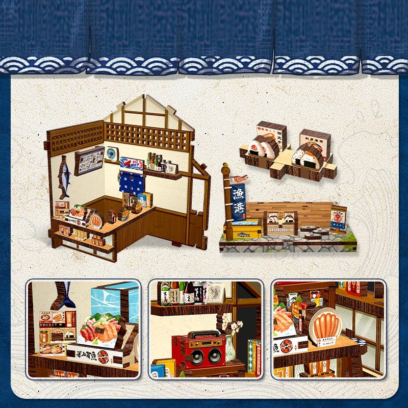 Miniature House Model Kit Fukuoka Mentaiko Kitchen 11 x 9 cm