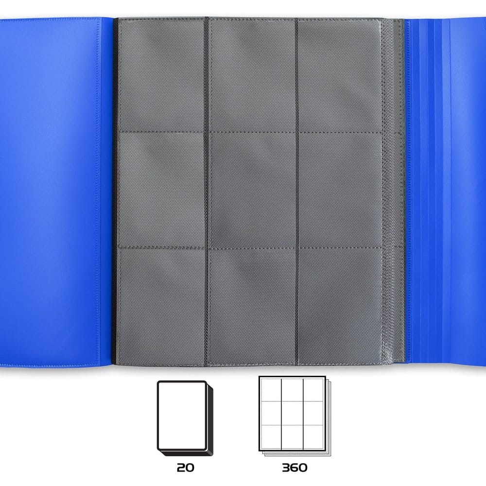 Enhance Binder 9 Pocket Card Binder Blue 30 x 25 x 3 cm