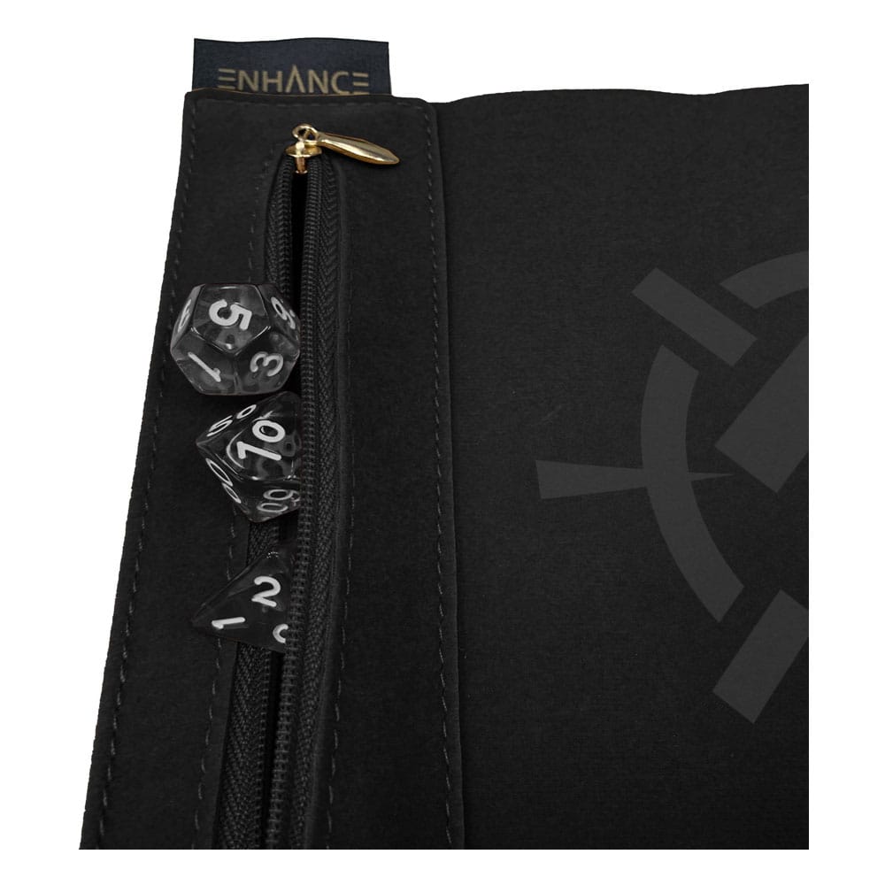 Enhance Tabletop Roll on a Scroll Bag with Dice Black