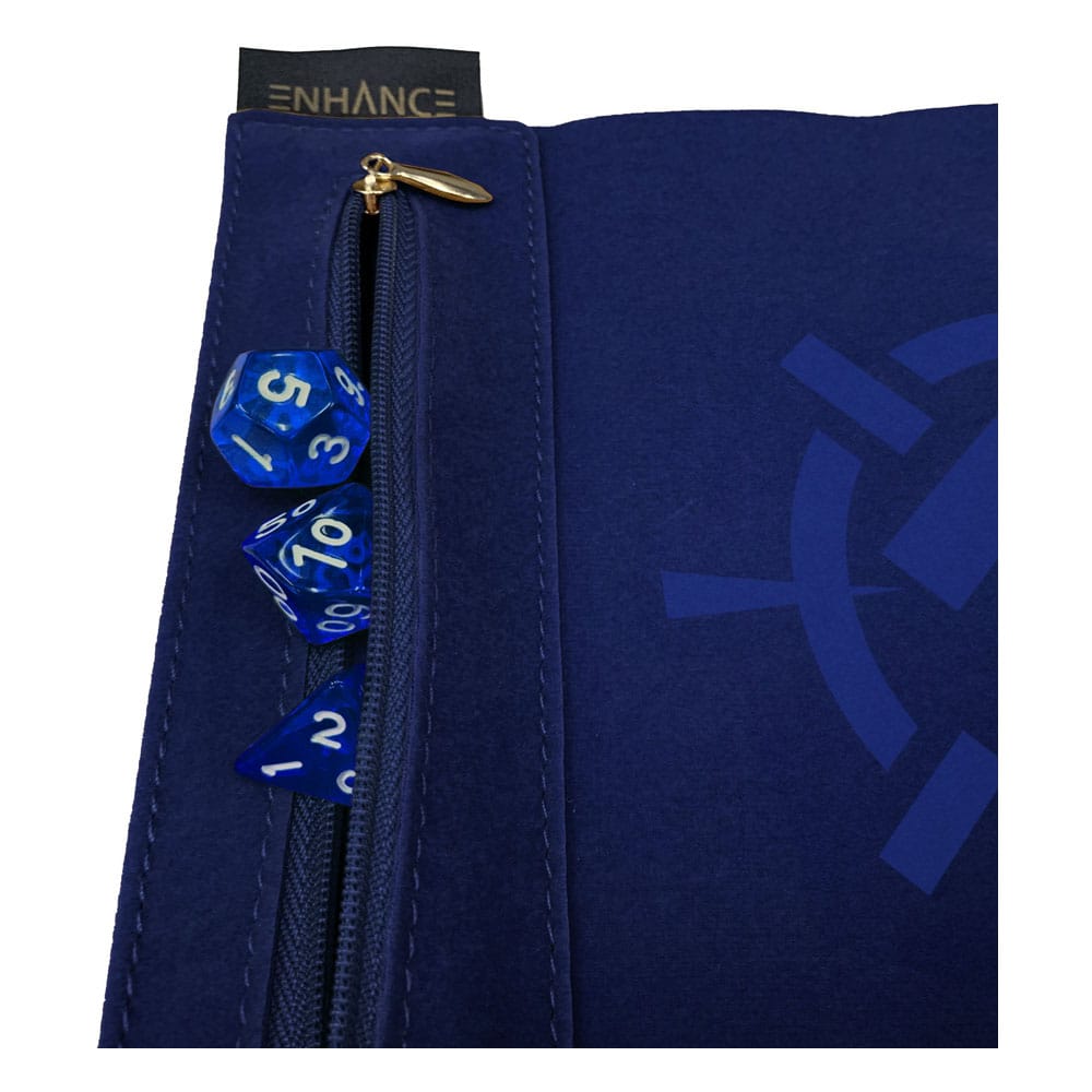 Enhance Tabletop Roll on a Scroll Bag with Dice Blue