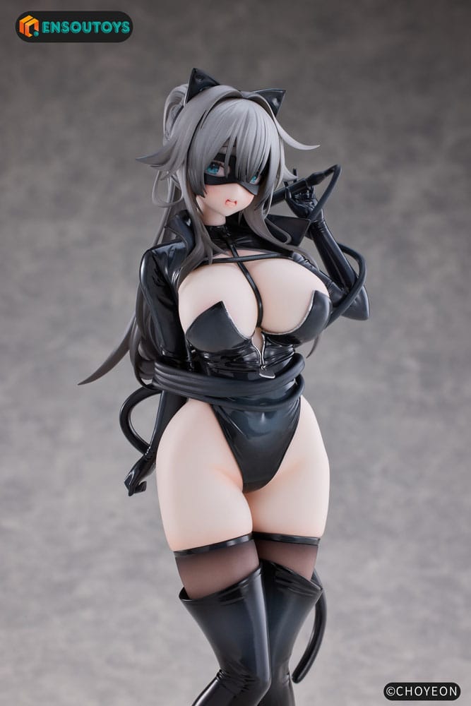 K Pring Original Character Statue 1/6 Cat Woman Happy-chan Different Color Edition 27 cm