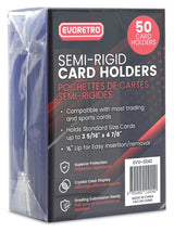 Evoretro Card Holders 50-Pack Semi-Rigid 8 x 12 cm