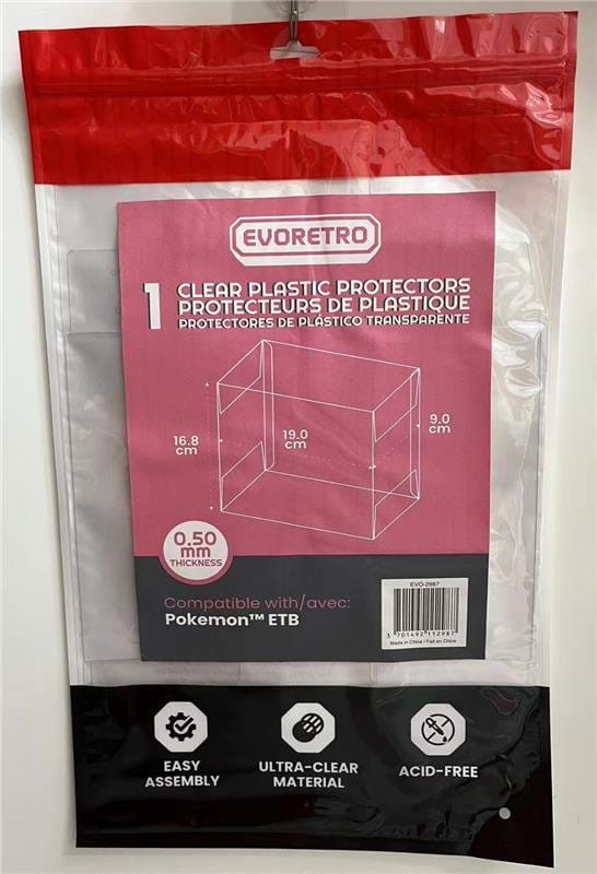 Evoretro PET Display Case Protector for Pokémon ETB (1-Pack)