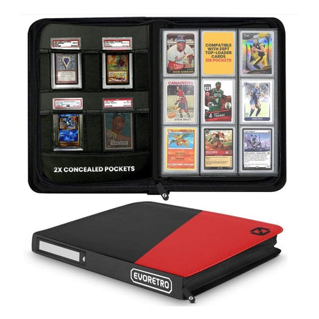 Evoretro Shield+ Topload Cards Binder 216 Cards Black/Red